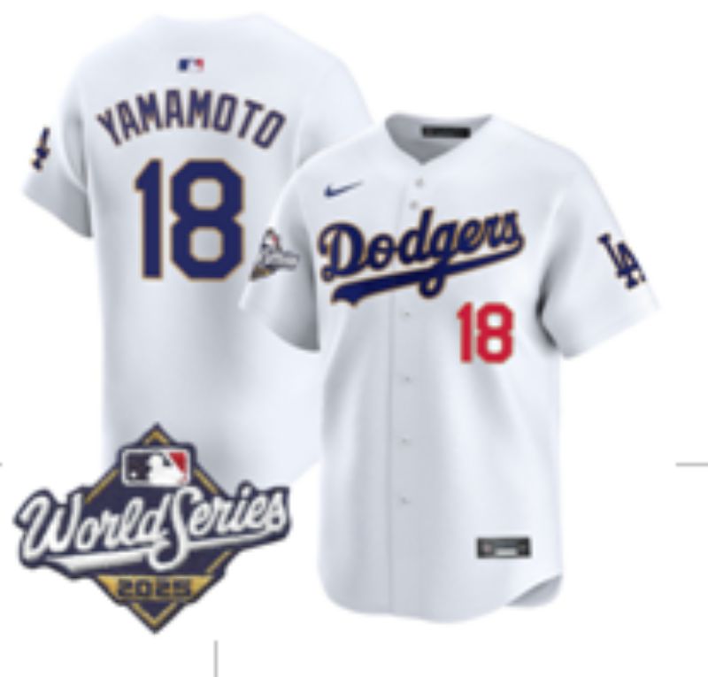Men Nike 2026 Los Angeles Dodgers #18 Yamamoto White Game MLB Jersey 071->los angeles dodgers->MLB Jersey